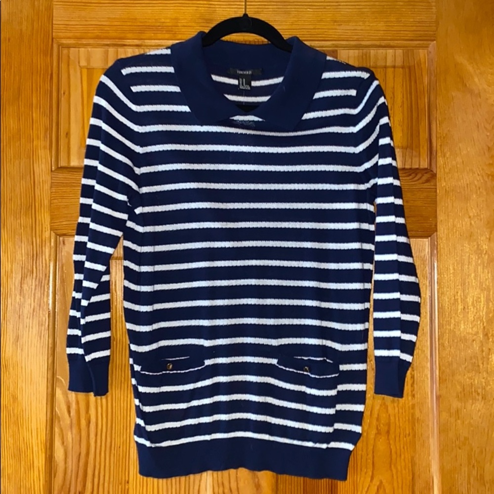 Navy striped sweater